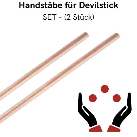Devilstick Hand Sticks SchenkSpass 48 cm long, 1 mm Silicone (Set)