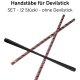 Devilstick Handstäbe SchenkSpass 48 cm lang, 2 mm Silikon (Set) – Crazy Design Edition Pink/Schwarz