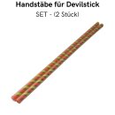 Devilstick Hand Sticks SchenkSpass 48 cm long, 2 mm Silicone (Set) – Crazy Design Edition orange/yellow