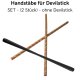Devilstick Hand Sticks SchenkSpass 48 cm long, 2 mm Silicone (Set) – Crazy Design Edition orange/yellow