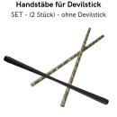 Devilstick Handstäbe SchenkSpass 48 cm lang, 2 mm Silikon (Set) – Crazy Design Edition grün/weiß