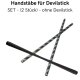 Devilstick Hand Sticks SchenkSpass 48 cm long, 2 mm Silicone (Set) – Crazy Design Edition blue/white