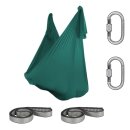 Aerial Yoga Tuch SchenkSpass Set (2 O-Slings + 2 Karabiner + Tuch 600 cm x 280)