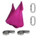 Aerial Yoga Tuch SchenkSpass Set (2 O-Slings + 2 Karabiner + Tuch 600 cm x 280)
