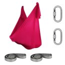 Aerial Yoga Tuch SchenkSpass Set (2 O-Slings + 2 Karabiner + Tuch 600 cm x 280)