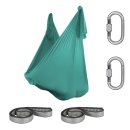 Aerial Yoga Tuch SchenkSpass Set (2 O-Slings + 2 Karabiner + Tuch 600 cm x 280)
