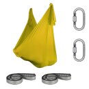 Aerial Yoga Tuch SchenkSpass Set (2 O-Slings + 2 Karabiner + Tuch 600 cm x 280)