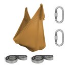 Aerial Yoga Tuch SchenkSpass Set (2 O-Slings + 2 Karabiner + Tuch 600 cm x 280)