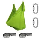 Aerial Yoga Tuch SchenkSpass Set (2 O-Slings + 2 Karabiner + Tuch 600 cm x 280)