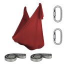 Aerial Yoga Tuch SchenkSpass Set (2 O-Slings + 2 Karabiner + Tuch 600 cm x 280)