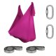 Aerial Yoga Tuch SchenkSpass Set (2 O-Slings + 2 Karabiner + Tuch 600 cm x 280)