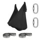 Aerial Yoga Tuch SchenkSpass Set (2 O-Slings + 2 Karabiner + Tuch 600 cm x 280)