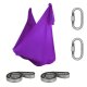 Aerial Yoga Tuch SchenkSpass Set (2 O-Slings + 2 Karabiner + Tuch 600 cm x 280)