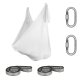 Aerial Yoga Tuch SchenkSpass Set (2 O-Slings + 2 Karabiner + Tuch 600 cm x 280)