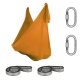 Aerial Yoga Tuch SchenkSpass Set (2 O-Slings + 2 Karabiner + Tuch 600 cm x 280)