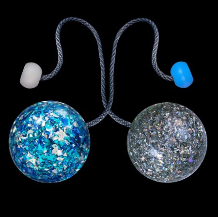 Contact Poi – Glitterbomb90 with 6mm Cord – Pair