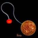 Contact Poi - Glitterbomb90 mit 6mm Kordel – Paar fire