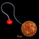 Contact Poi - Glitterbomb90 mit 6mm Kordel – Paar fire
