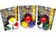 3-er Set Jonglierball Thud 120 Gramm, 65 mm schwarz/rot,...