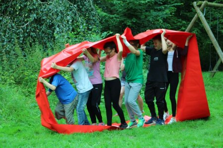 Bewegungsplane – Laufschlange aus Planenmaterial (10 m) grün