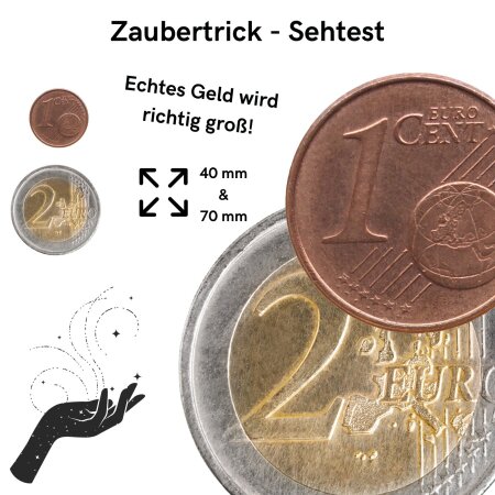 Zaubertrick – Sehtest mit Riesenmünzen