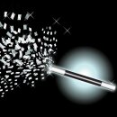 Magic Wand Prop – Climax Wand Silver Confetti