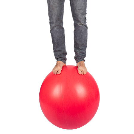 Laufkugel zum Balancieren von SchenkSpass - 60 cm Ø - 10 kg rot