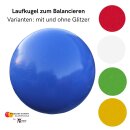 Laufkugel zum Balancieren SchenkSpass - 60 cm Ø - 13 kg gelb mit viel Glitzer