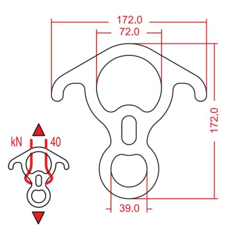 Descender Figure 8 - Big 8 Aluminum