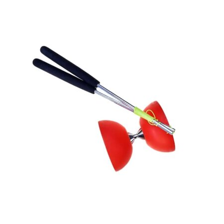 Diabolo Set - Diabolo Set Acrobat mit Alu-Handstäben rot