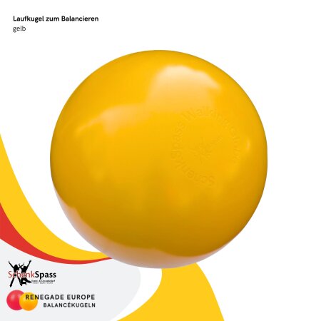 Laufkugel zum Balancieren SchenkSpass - 70 cm Ø - 17 kg gelb
