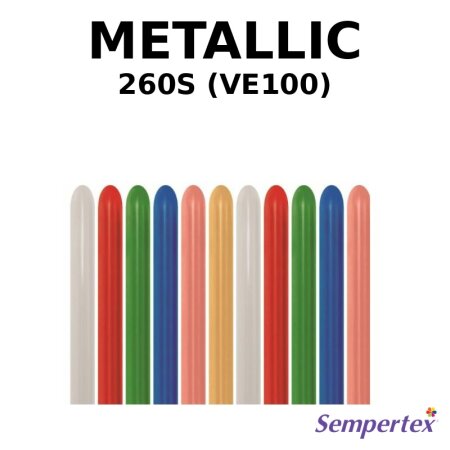 Modelling Balloons - Sempertex Metallic 260S Pack 100