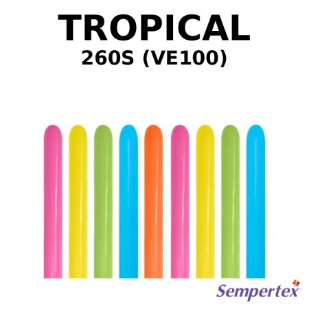 Modellierballons - Sempertex Tropical Sortiment 260S (VE100)