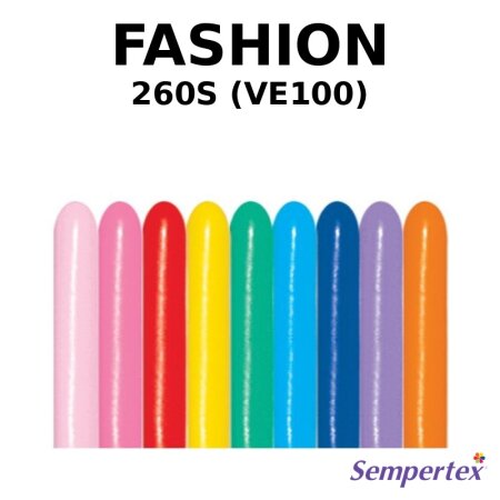 Modellierballons - Sempertex Fashion Sortiment 260S (VE100)