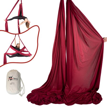 Aerial Silk – SchenkSpass Maroon Fabric Meterware 160 cm