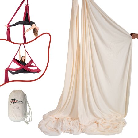 Aerial Silk – SchenkSpass Beige Fabric Meterware 160 cm