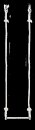 Trapez 55 cm, Seillänge 2,5 m weiß