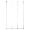 Trippeltrapez horizontal Trapeze - Unicycle - 3 x 55 cm Bars - 2.5 m Seillänge weiß