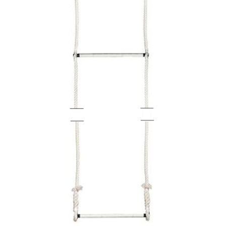 Doppeltrapez vertikal, 2x 55cm,  Seillänge 1,6 m + 2m weiß