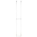 Doppeltrapez vertikal, 2x 55cm,  Seillänge 1,6 m + 2m schwarz