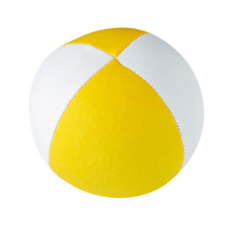 Jonglierball - Henrys Beanbag Stretch, 125 g, 67 mm weiß-gelb