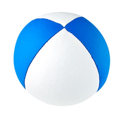Jonglierball Henrys Beanbag Stretch, 125 g, 67 mm blau-weiß
