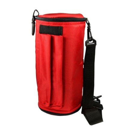 Diabolo Tasche für zwei Diabolos mit Handstäben Rot