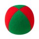 Jonglierball - Henrys Beanbag Premium, velours, 85 g, 58 mm (klein) rot-grün