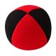 Jonglierball - Henrys Beanbag Premium, velours, 85 g, 58 mm (klein) schwarz-rot