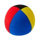 Jonglierball - Henrys Beanbag Premium, velours, 85 g, 58 mm (klein) schwarz-rot-blau-gelb