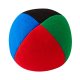 Juggling balls - Henrys Beanbag Premium, velours, 85 g, 58 mm (small) black-red-blue-green