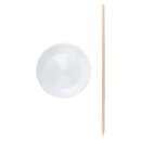 Spinning Plate with wooden stick Schwab white