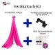 - Vertikaltuch Farbe Pink + Aufh&auml;ngung f&uuml;r die Decke Schwarz